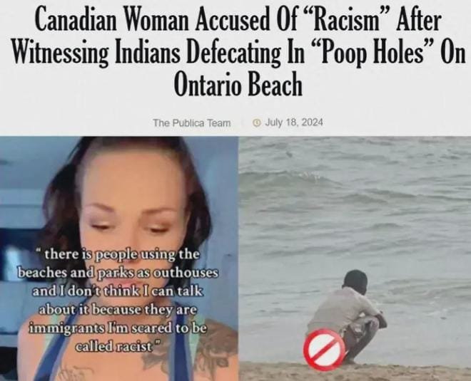 味太冲！大量印度人在加拿大海滩拉大便，印度人：这是我们的文化